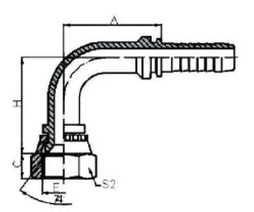 hydraulic hose fitting