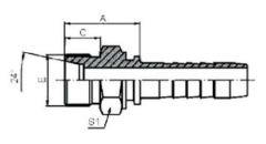 METRIC MALE 24°CONE SEAT H.T.