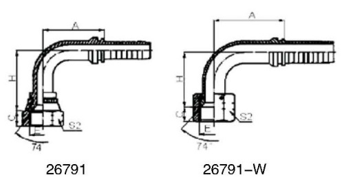 hydraulic hose and fitting