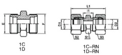 hydraulic straight fitting