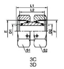 STRAIGHT TUBE ADAPTERS WITH SWIVEL NUT