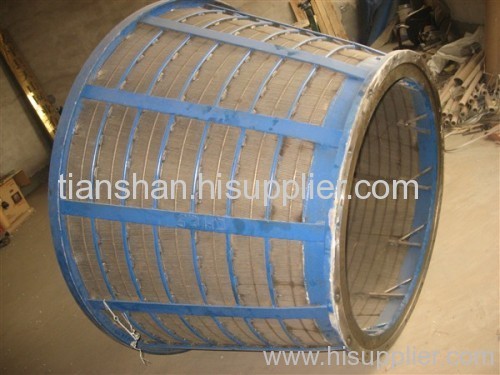 Wedge wire centrifuge sieve baskets