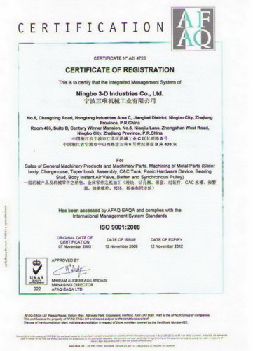 ISO 90001 certification