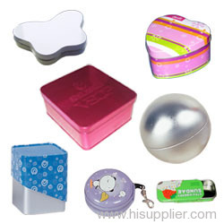 silver tin box printed tins