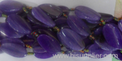 purple cracked agate twist oval