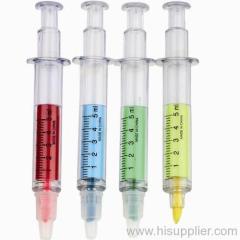 promotional syringe highlighter pen