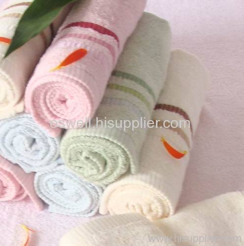 Merchandise in bamboo towel