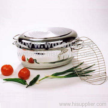 Oval Roaster with Stainless Steel Steaming Rack