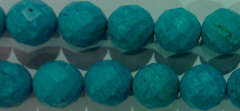 turquoise deads faceted 10mm