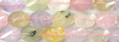 semi-precious stone twist oval faceted 13x18mm