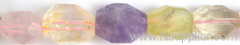 semi-precious stone faceted nugget 18x25mm