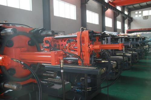 injection molding machines wait to be assembled