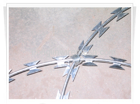 Hot dipped galvanized razor barbed wires