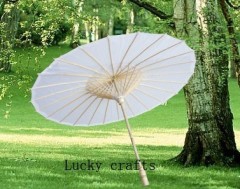 White silk umbrella