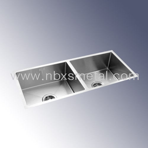stainless steel double sinks