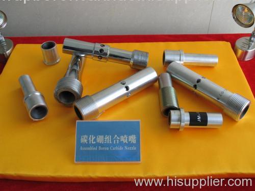 Assembled boron carbide nozzle