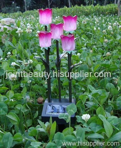 solar fiber flower LED