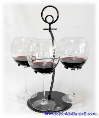 Iron Wine Rack, Metal Wine Stand, Wine Glass Holder
