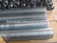 Wedge wire wrapping screen