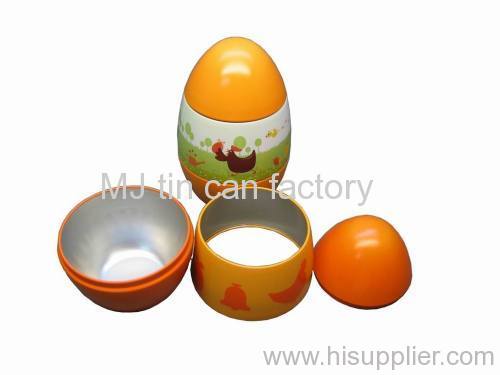 Egg-shaped tin box,tin can,gift box