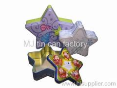 Star-shaped tin box,tin can,gift box