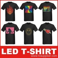el t-shirt , el panel. el light t-shirt, led t-shirt, led sound activate t-shirt