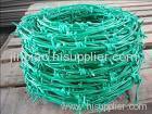 PVC coated barbed wire fence