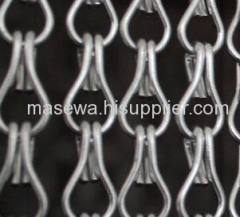 Shiny silver chain link curtain aluminum curtain