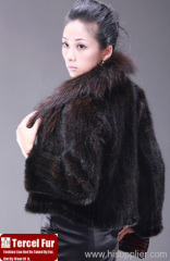 Knitted Mink Fur Coat