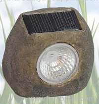 stone solar resinic light