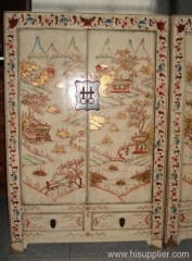 Antique painted traditioanl cabinet