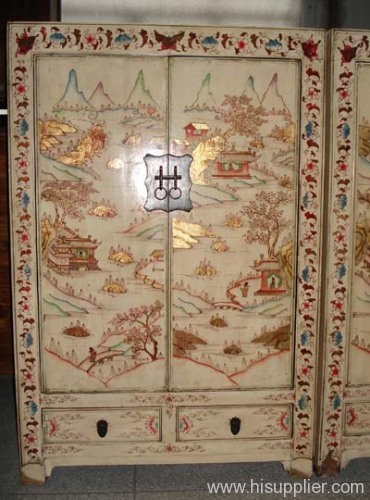 Antique painted traditioan cabinet