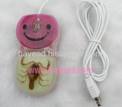 Real Insect Amber Optical Mouse