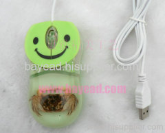 Real Insect Amber Optical Mouse