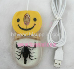 Real Insect Amber Optical Mouse