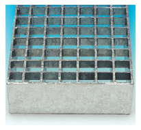 Press-locked steel bar gratings