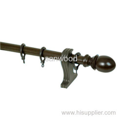 wooden curtain pole