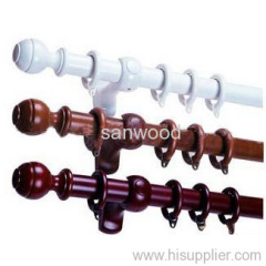 wooden curtain pole