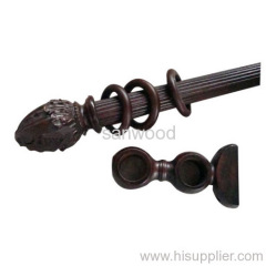 wooden curtain pole