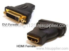 HDMI female to DVI-D female cable