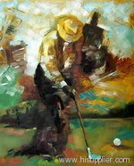 Doupine canvas golf oil painting