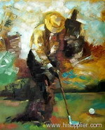 golf oil painting