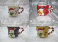snowman christmas relief cup