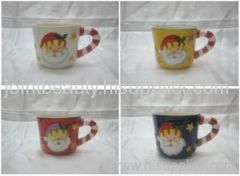the Christmas ceramic cup