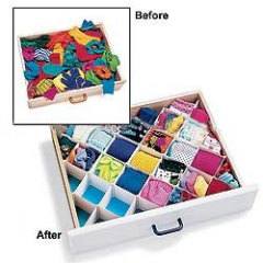 Diamond drawer organizer