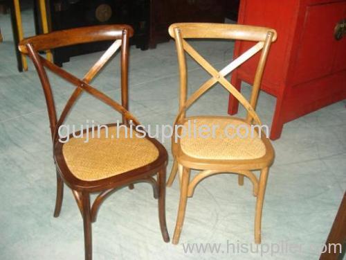 wooden chair with Rattan