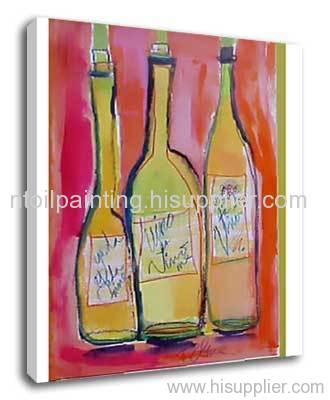 Bottle oil paintings