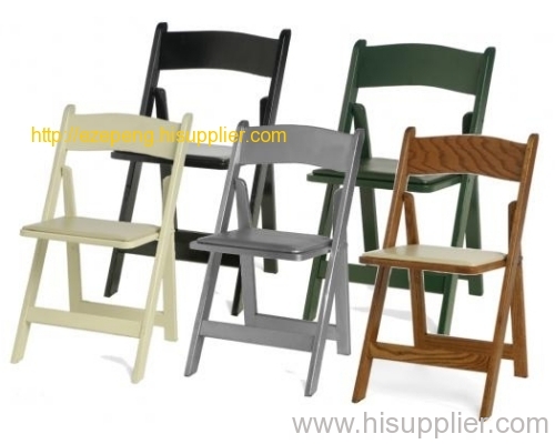 black resin folding chair