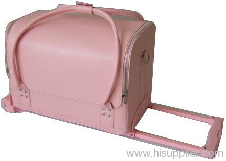 pvc cosmetic bag, trolley cosmetic bag, trolley cosmetic case