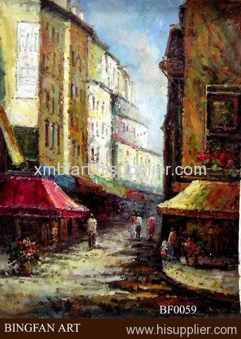 street oil painting on canvas